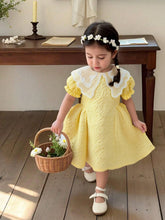 Young Girl Casual Simple Fashion Short Sleeve Dress, Everyday Wear